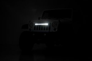 LED Light Bar - Rough Country - Dual Row - Black